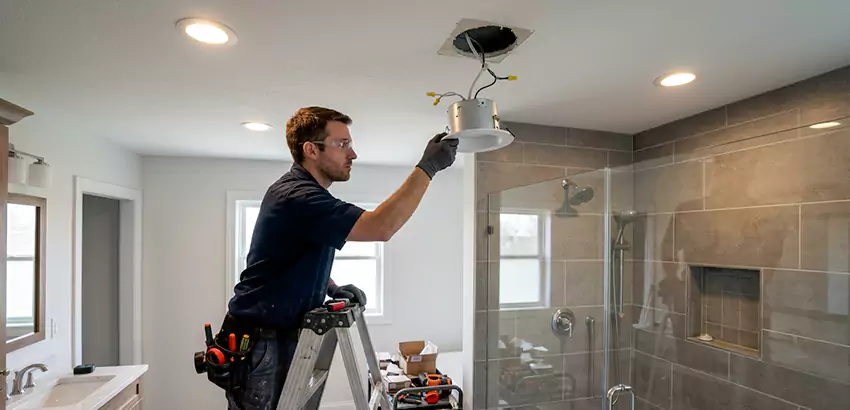 Bathroom and Shower Recessed Lighting Installation in Springdale